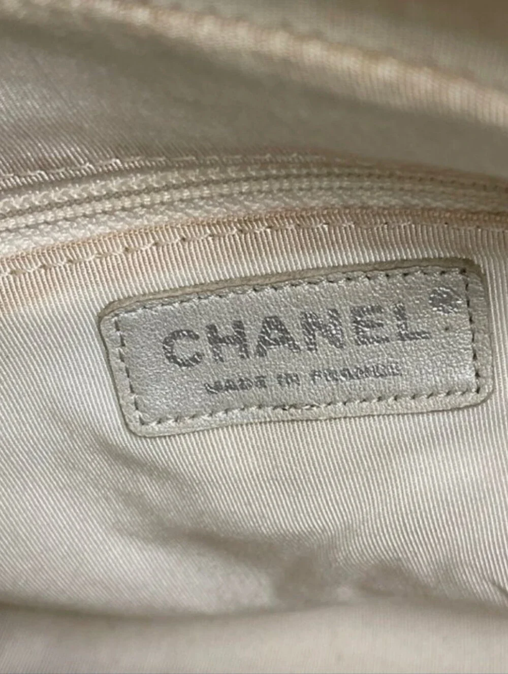 CHANEL Silver Quilted CC Top-Handle Satchel